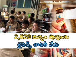 తెలంగాణలో మద్యం షాపుల లాటరీ ప్రారంభం |