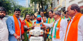 బిజెపి అభ్యర్థి దీపక్ రెడ్డి గెలుపు కోరుతూ జోరుగా ఎన్నికల ప్రచారం.|