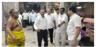 లక్ష్మి నరసింహ స్వామి ఆలయ ఏర్పాట్లు పరిశీలన |