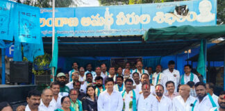 తెలంగాణ ఉద్యమకారుల ఫోరం నిరసన కార్యక్రమంలో పాల్గొన్న ఎమ్మెల్యే.|