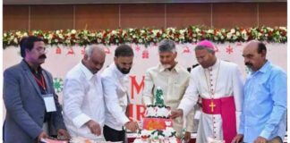 సెమీ క్రిస్మస్ వేడుకల్లో సీఎం చందబాబు |