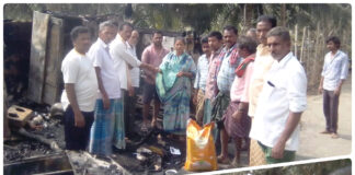 విద్యుత్ షార్ట్ సర్క్యూట్ కారణంగా ఇల్లు అగ్నికి ఆహుతి |