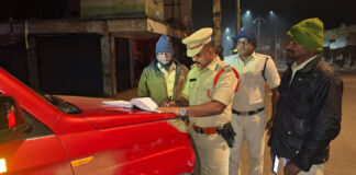 రాత్రి నైట్ బీట్ చెకింగ్ నిర్వహించిన ప్రకాశం పోలీస్