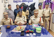 గుంటూరు లాలాపేట, కొత్తపేట పోలీస్ స్టేషన్లలో మాదకద్రవ్యాలు పట్టివేత