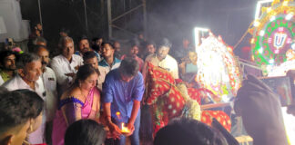 గంగమ్మ తల్లికి చాందిని బండి.. ప్రారంభించిన మంత్రి సతీమణి హరితమ్మ