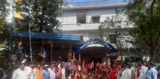 కేంద్రంపై గళమెత్తిన కార్మికులు- అల్వాల్ లో భారీ నిరసన .|