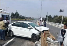 చిన్నగొట్టిగల్లు హైవేపై రోడ్డు ప్రమాదం: ఇద్దరికి గాయాలు