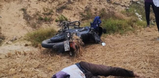 కేబుల్ మాదిరి ప్రమాదంలో ప్రధాన ఉపాధ్యాయుడు మృతి