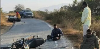 సోమల మండలంలో రెండు బైక్లు ఢీ: ఇద్దరికి తీవ్ర గాయాలు