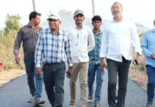 కంచరపల్లి బీటీ రోడ్డు పనుల పరిశీలన