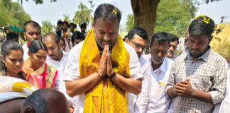 శ్రీ రామస్వామి ఆలయ నిర్మాణానికి శంకుస్థాపన చేసిన మంత్రి మండిపల్లి.