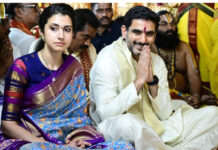 శ్రీవారి కల్యాణంలో లోకేశ్ దంపతులు.. పట్టువస్త్రాల సమర్పణ.