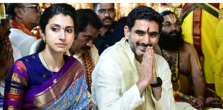 శ్రీవారి కల్యాణంలో లోకేశ్ దంపతులు.. పట్టువస్త్రాల సమర్పణ.