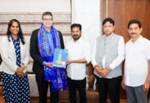 C M revanth redsy meets America delavr city governor