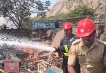 బాడీ బిల్డింగ్ షెడ్డులో అగ్ని ప్రమాదం.. రూ. 1.5 లక్షల నష్టం.