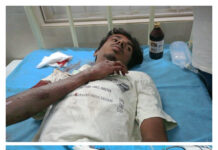 పాదాచారిని ఢీకొన్న ద్విచక్ర వాహనం ఒకరు మృతిముగ్గురికి తీవ్ర గాయాలు