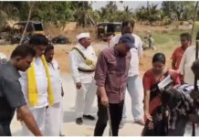 పుంగనూరు నియోజకవర్గం : రోడ్డు పనులను పరిశీలించిన కలెక్టర్